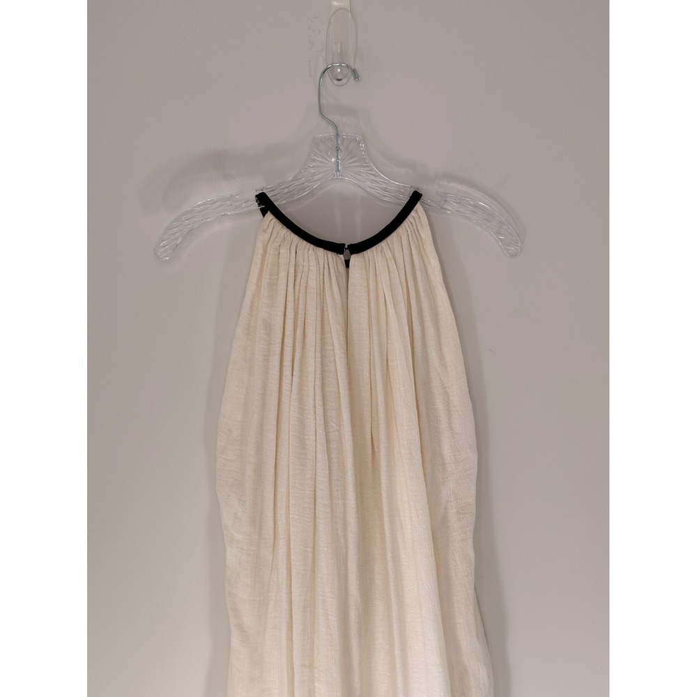Heidi Merrick Sous Dress Ivory White Beachy Vacation Resort Leather Collar XS - Picture 10 of 13